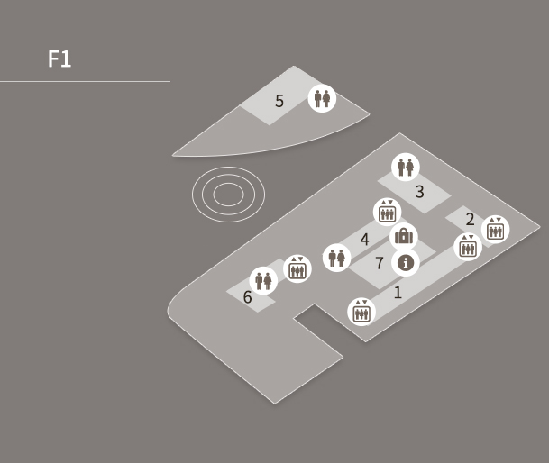 1st Floor: Democracy Plaza and ACC Culture Exchange locations