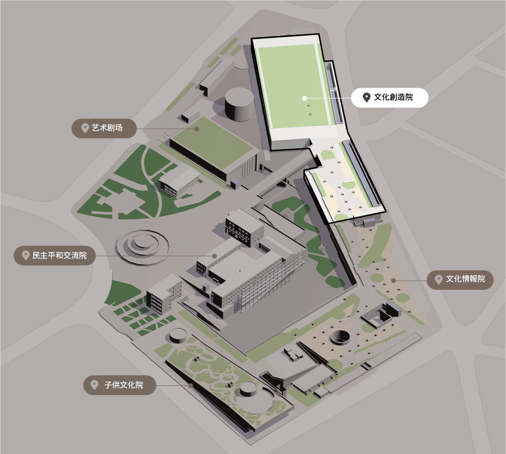 文化創造院の鳥観図