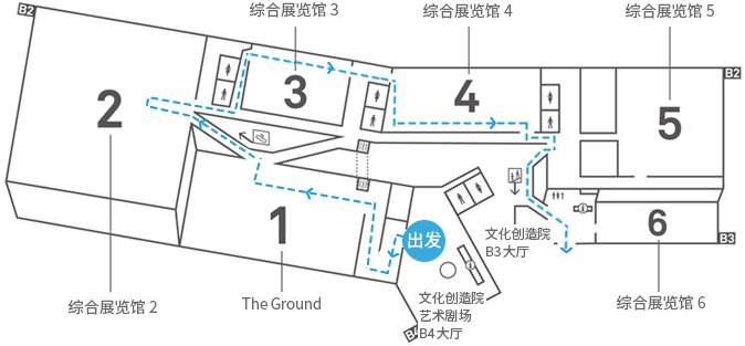 文化创造院展览解说动线